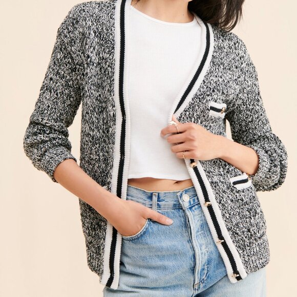 Maeve Sweaters - Maeve Tweed Boyfriend Cardigan - M - Anthropologie